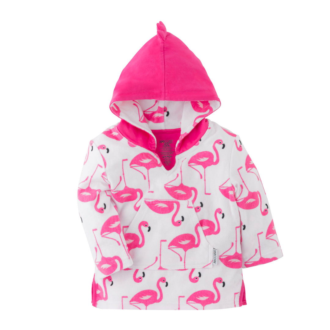 ZOOCCHINI - UPF50+ Baby Terry Swim Coverup Flamingo 0-12M UPF50+ Terry Swim Coverup - Flamingo 810608030046