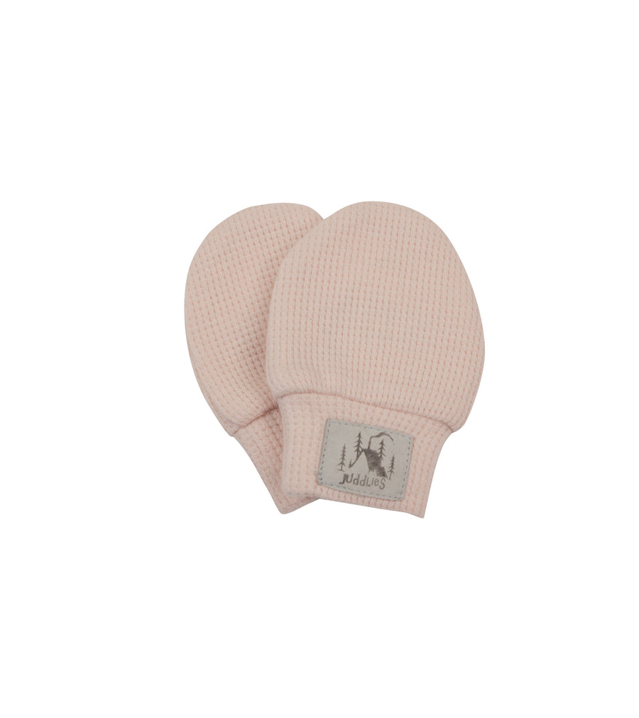 Juddlies - Mini Waffle - Scratch Mitts 2pk - Pink Clay Mini Waffle Collection - Scratch Mitts 2 pack - Pink Clay 821436011008