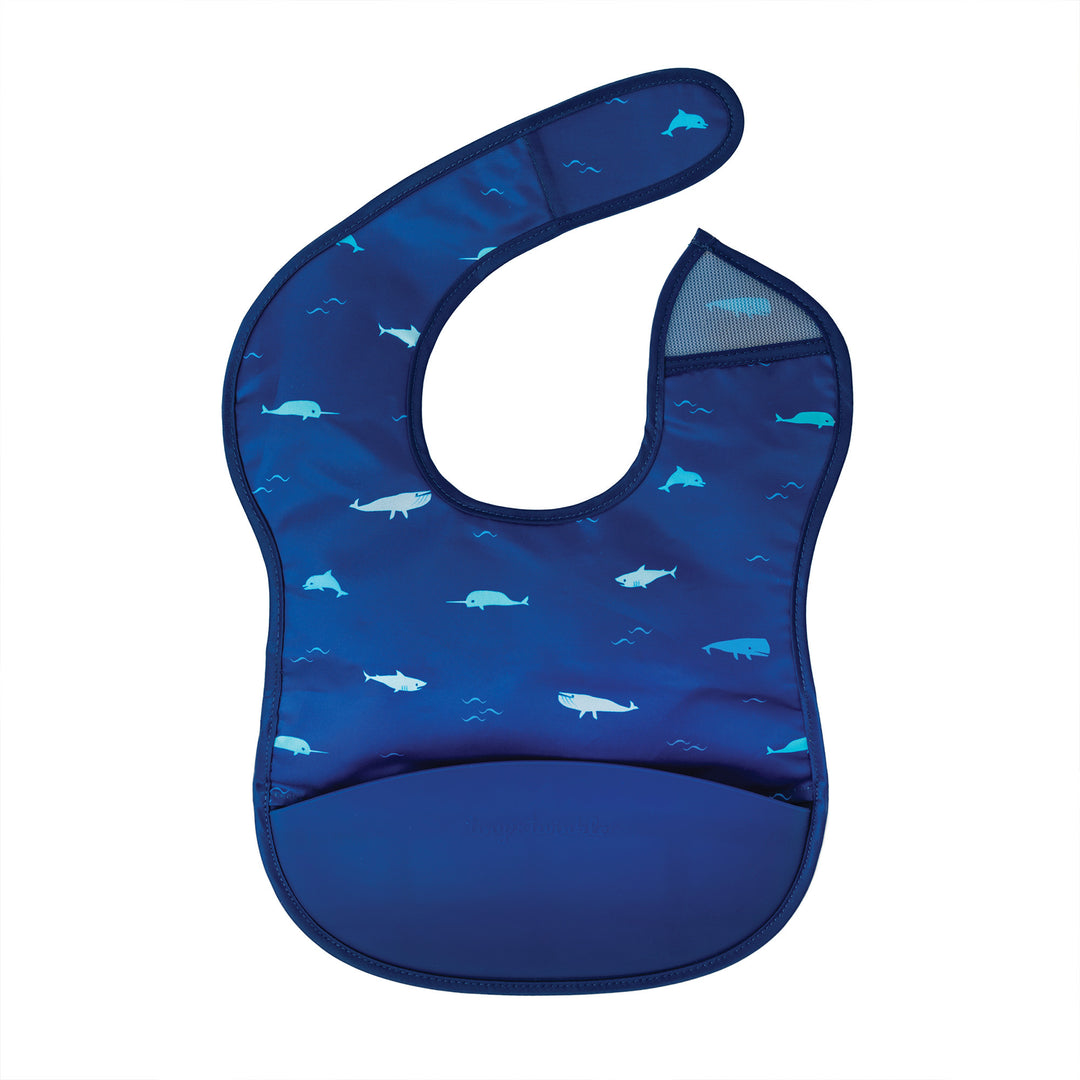 Tiny Twinkle - Silicone Pocket Bib - Ocean Life 6M+ Mess-proof Silicone Pocket Bib - Ocean Life 810027531650