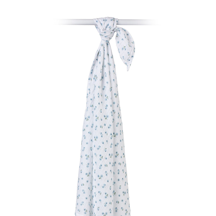 Swaddle Blanket Muslin Cotton LG- Blueberries