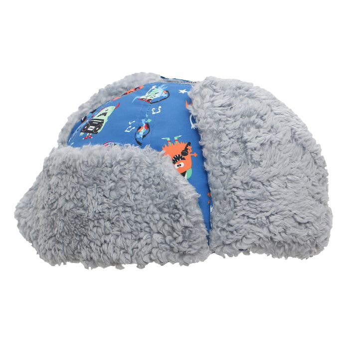 Water Repellent Trapper Hat   Monsters Blue