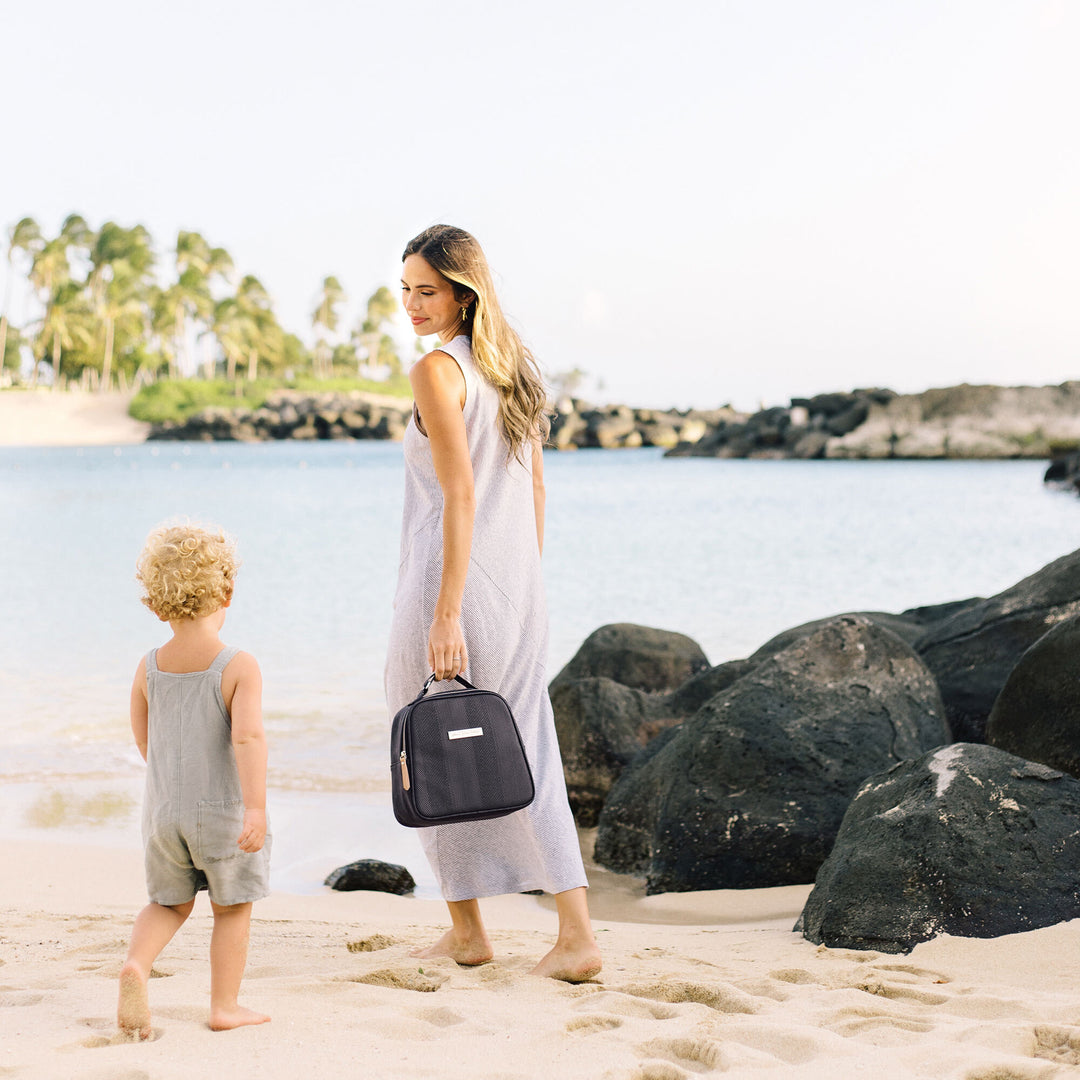 Tandem Bottle & Lunch Tote in Carbon Cable Stitch