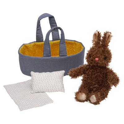 Moppettes Beau Bunny + Bassinet