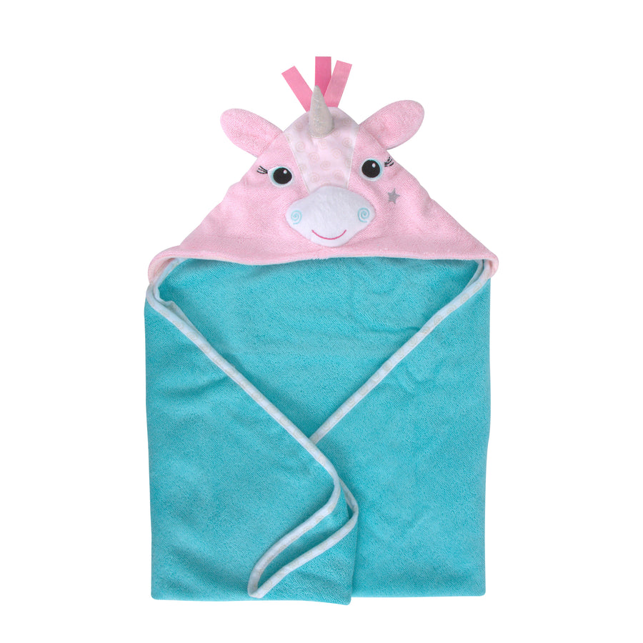 ZOOCCHINI - Baby Snow Terry Hooded Bath Towel Alicorn 0-18M Baby Snow Terry Hooded Bath Towel - Allie Alicorn 810608034129