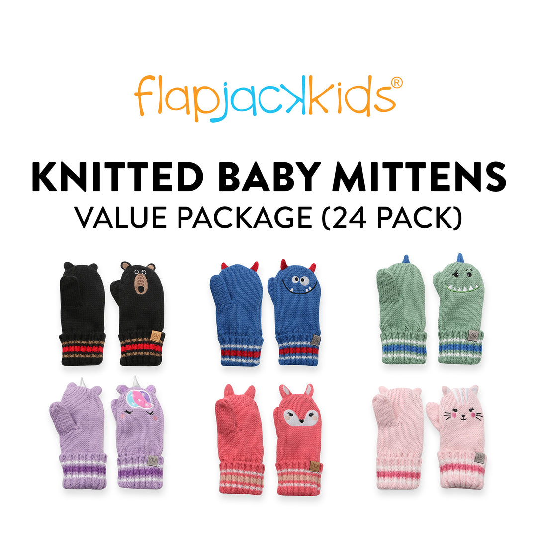 FlapJackKids - Knitted Baby Mittens -7% OFF with 24 Mitt buy-in