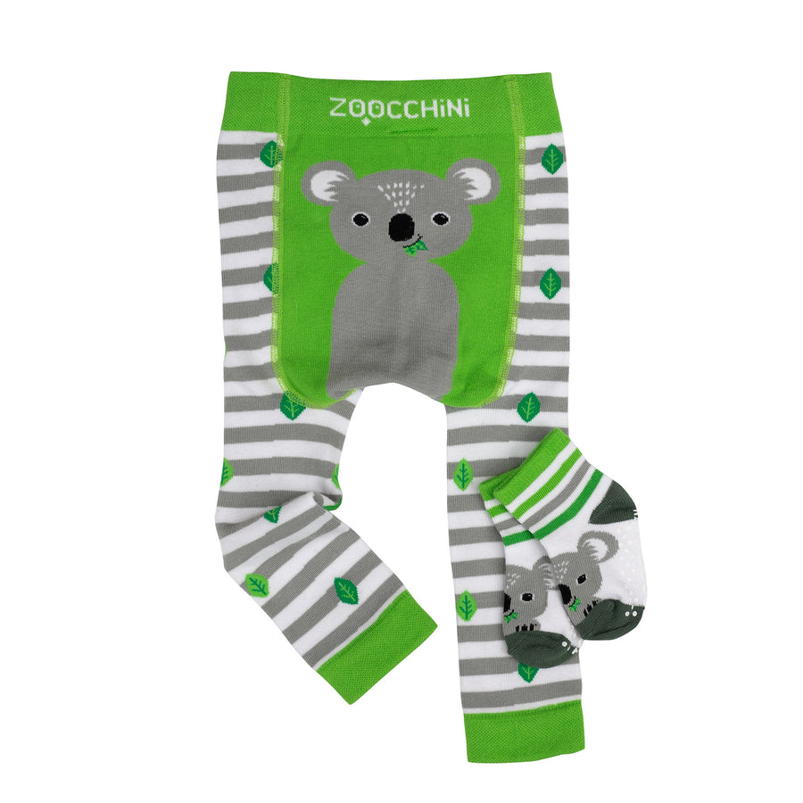 ZOOCCHINI - Crawler Legging+Sock Set Kai the Koala - 6-12M grip+easy™ Comfort Crawler Legging & Sock Set - Kai the Koala 810608032569