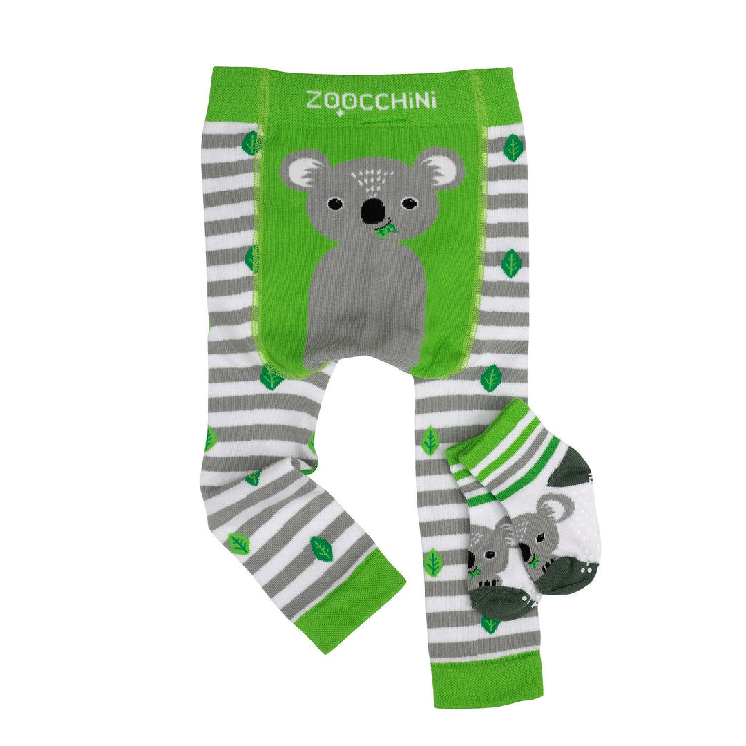 ZOOCCHINI - Crawler Legging+Sock Set Kai the Koala - 12-18M grip+easy™ Comfort Crawler Legging & Sock Set - Kai the Koala 810608032576