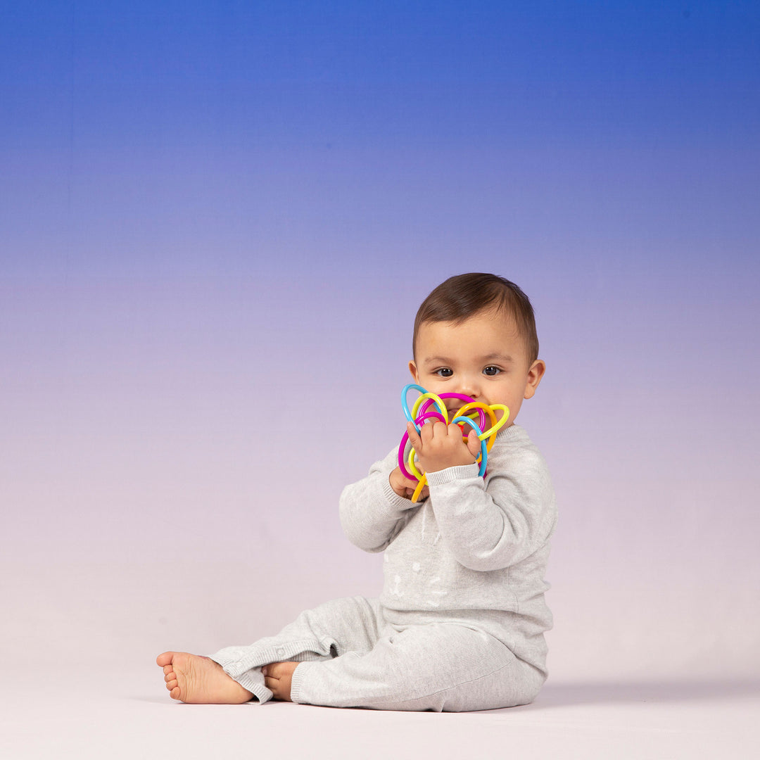Winkel Rattle+Sensory Teether Toy