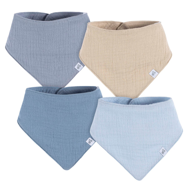 4-Pack Muslin Bandana Bibs