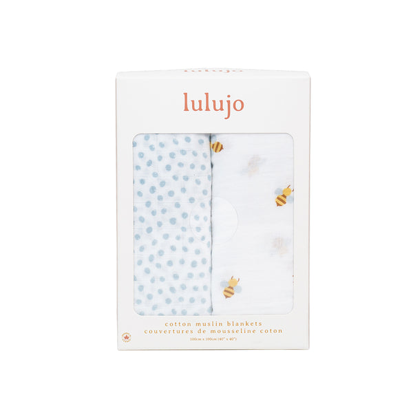 2pk Cotton Muslin Swaddle Blanket - 40x40