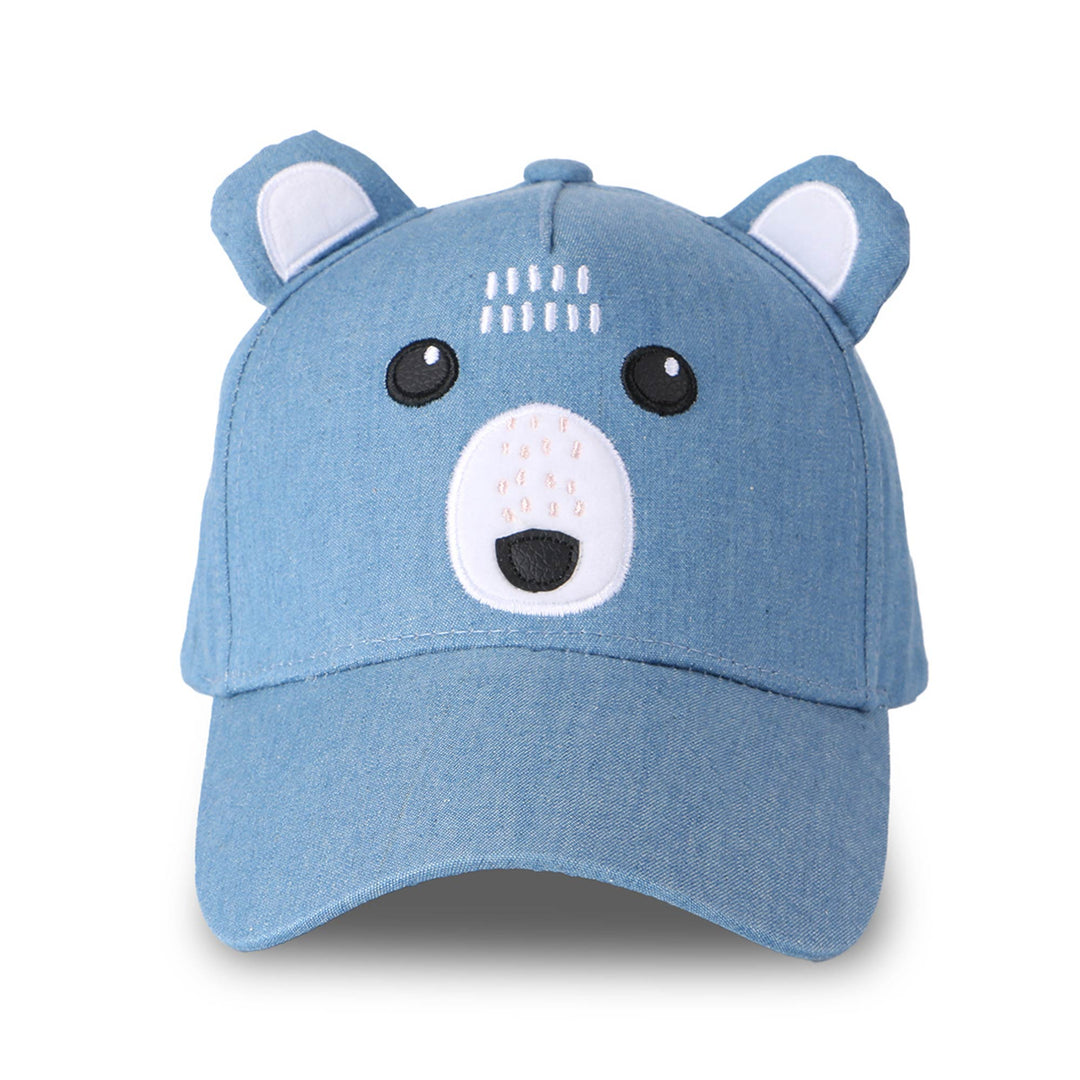 FlapJackKids - Kids 3D Cap - Bear Chambray - Large Kids UPF50+ 3D Cap - Bear Chambray - Large 990006501444