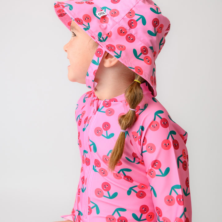 Rashguard Ruffled 1 Piece Swimsuit