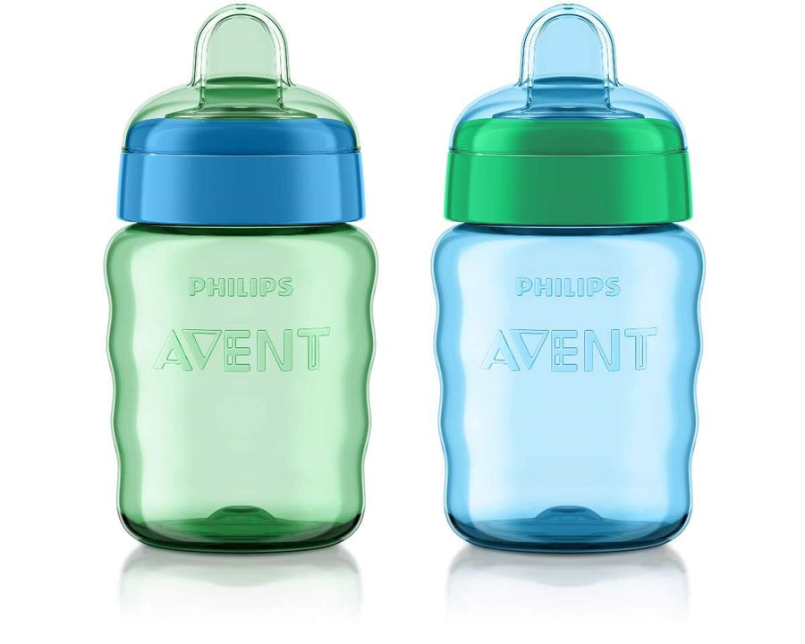 Philips Avent - My Easy Sippy Classic Spout Cup 9oz- 2pk Boy My Easy Sippy - Classic Spout Cup - 9oz - Blue/Green 075020040824