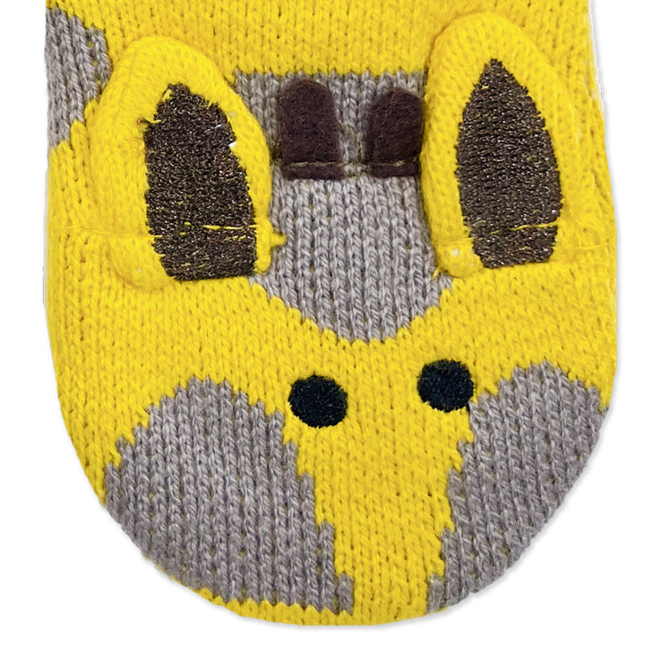 BabyToddler Knit Mittens - Giraffe