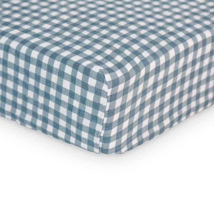 Lulujo - Boho - Crib Sheet - Navy Gingham Crib Sheet - Boho - Navy Gingham 628233457110