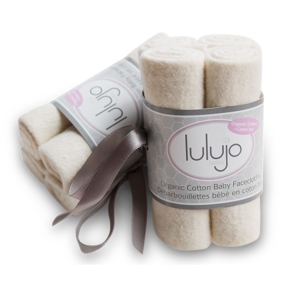 Lulujo - Organic Cotton Wash Cloths 4PK Organic Cotton Wash Cloths - 4 pack 628233450104