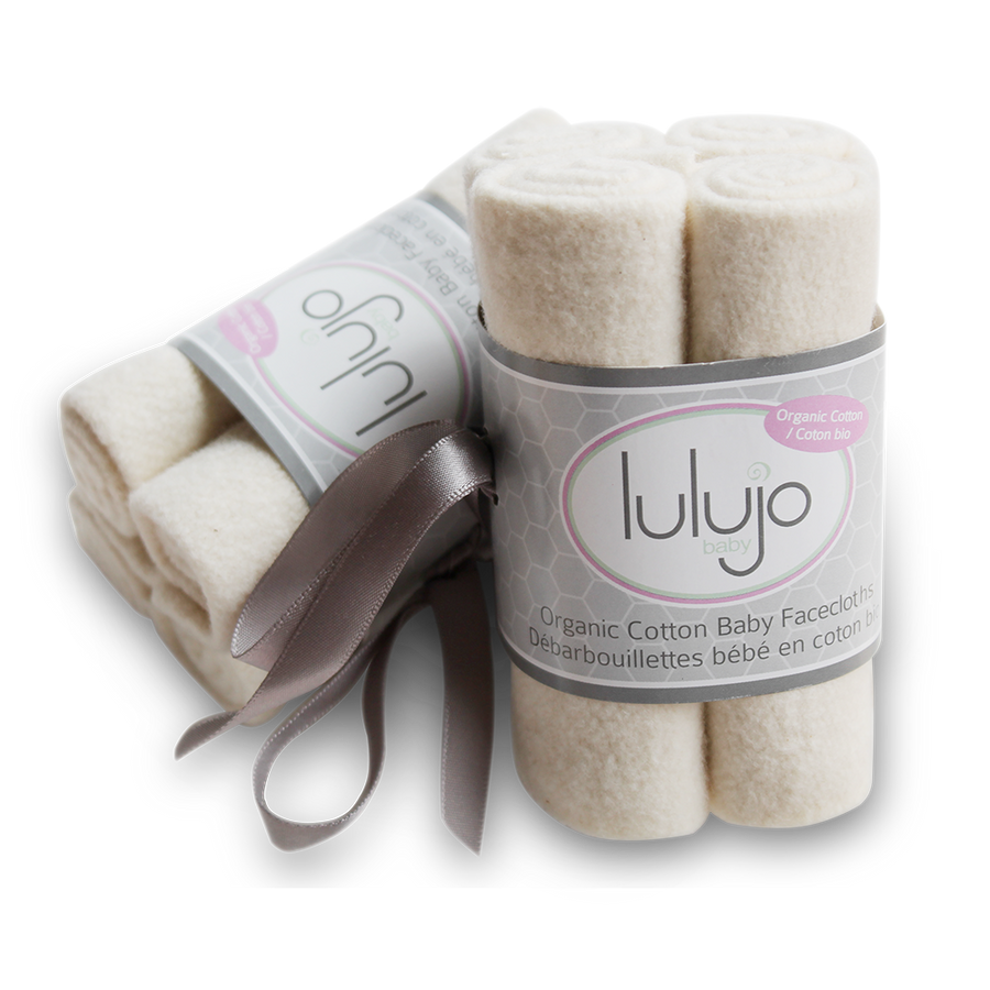 Lulujo - Organic Cotton Wash Cloths 4PK Organic Cotton Wash Cloths - 4 pack 628233450104