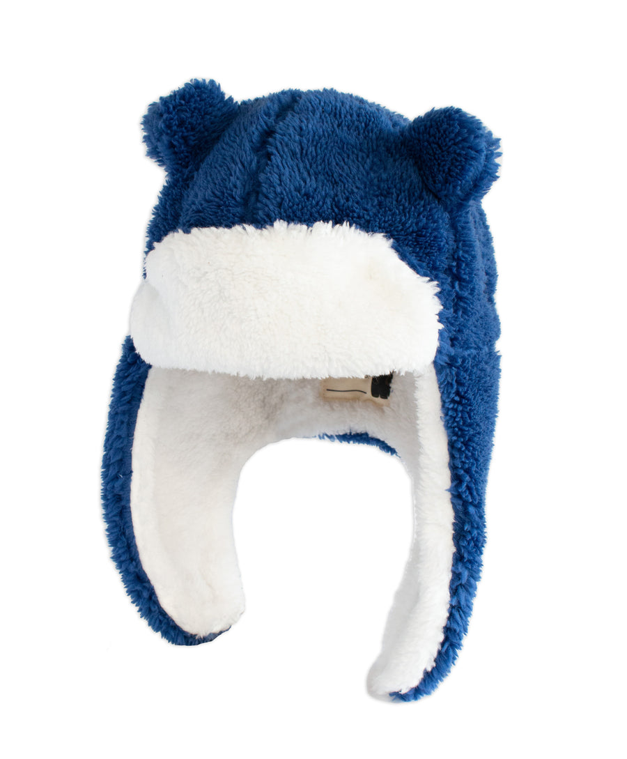 FlapJackKids - Sherpa Trapper Hat - Navy - Small (6-24M) Sherpa Trapper Hat - Navy 873874009529