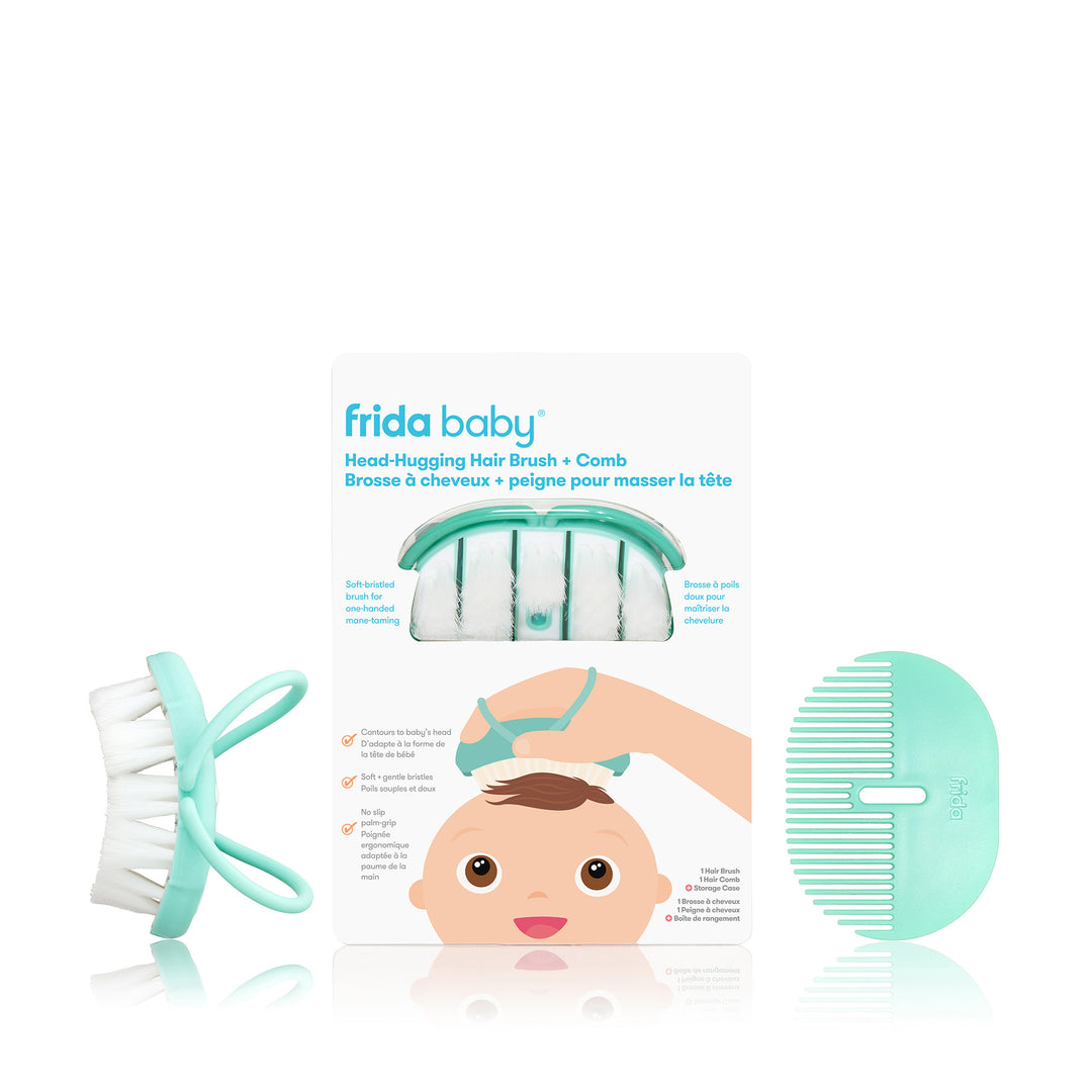 Frida Baby - Head-Hugging Hairbrush + Comb Set Baby Head-Hugging Hairbrush + Styling Comb Set 810028770775