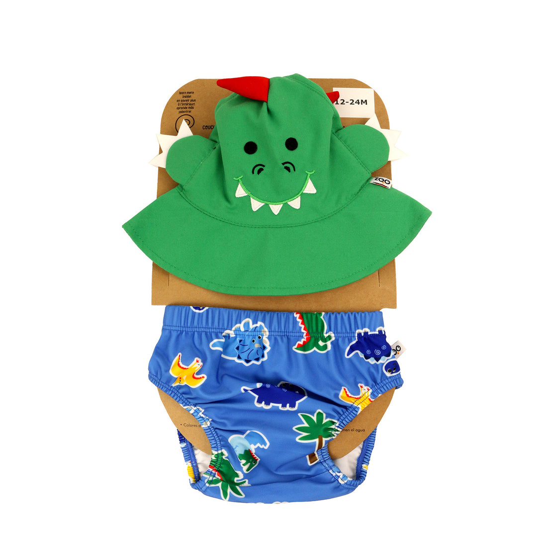 UPF50+ Baby Swim Diaper & Sun Hat Set