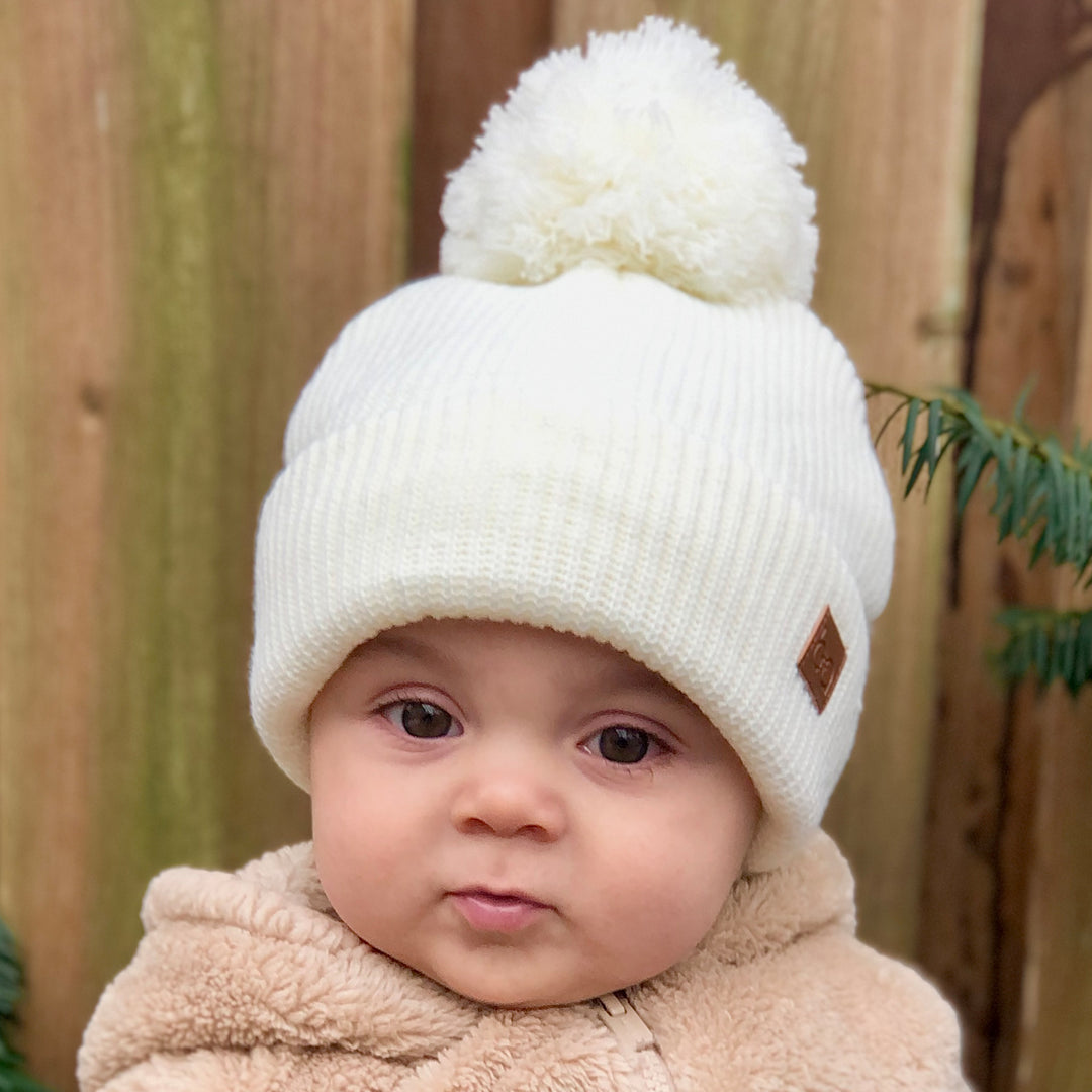 Babyfied Apparel - PomPom Toque - Ivory