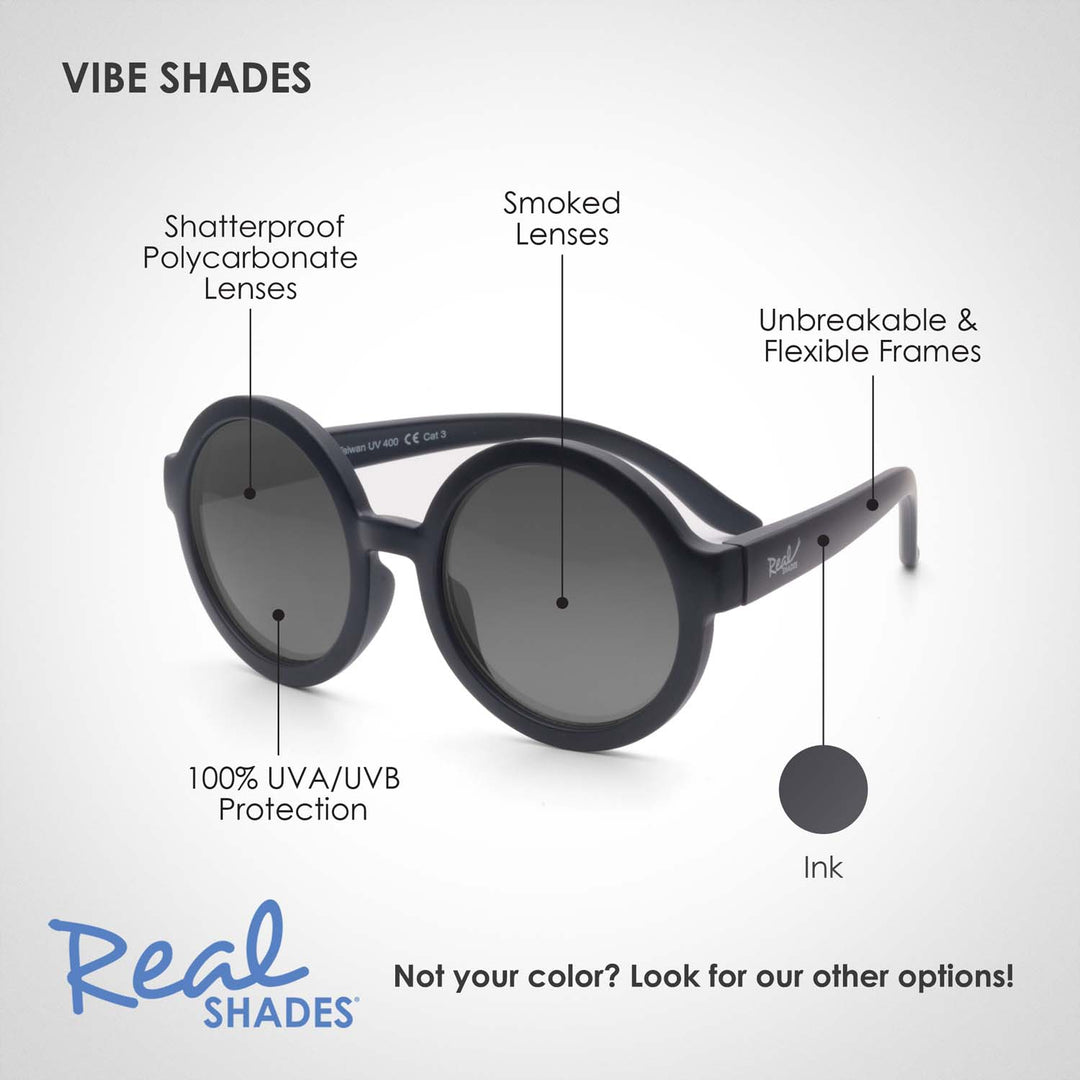 Vibe Unbreakable UV  Fashion Sunglasses, Ink
