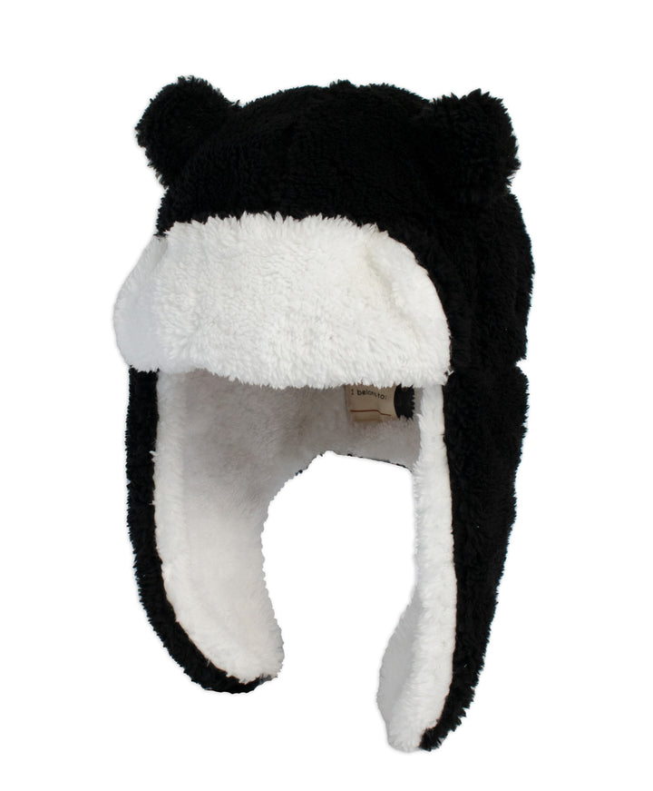 FlapJackKids - Sherpa Trapper Hat - Black - Small (6-24M) Sherpa Trapper Hat - Black 873874009499