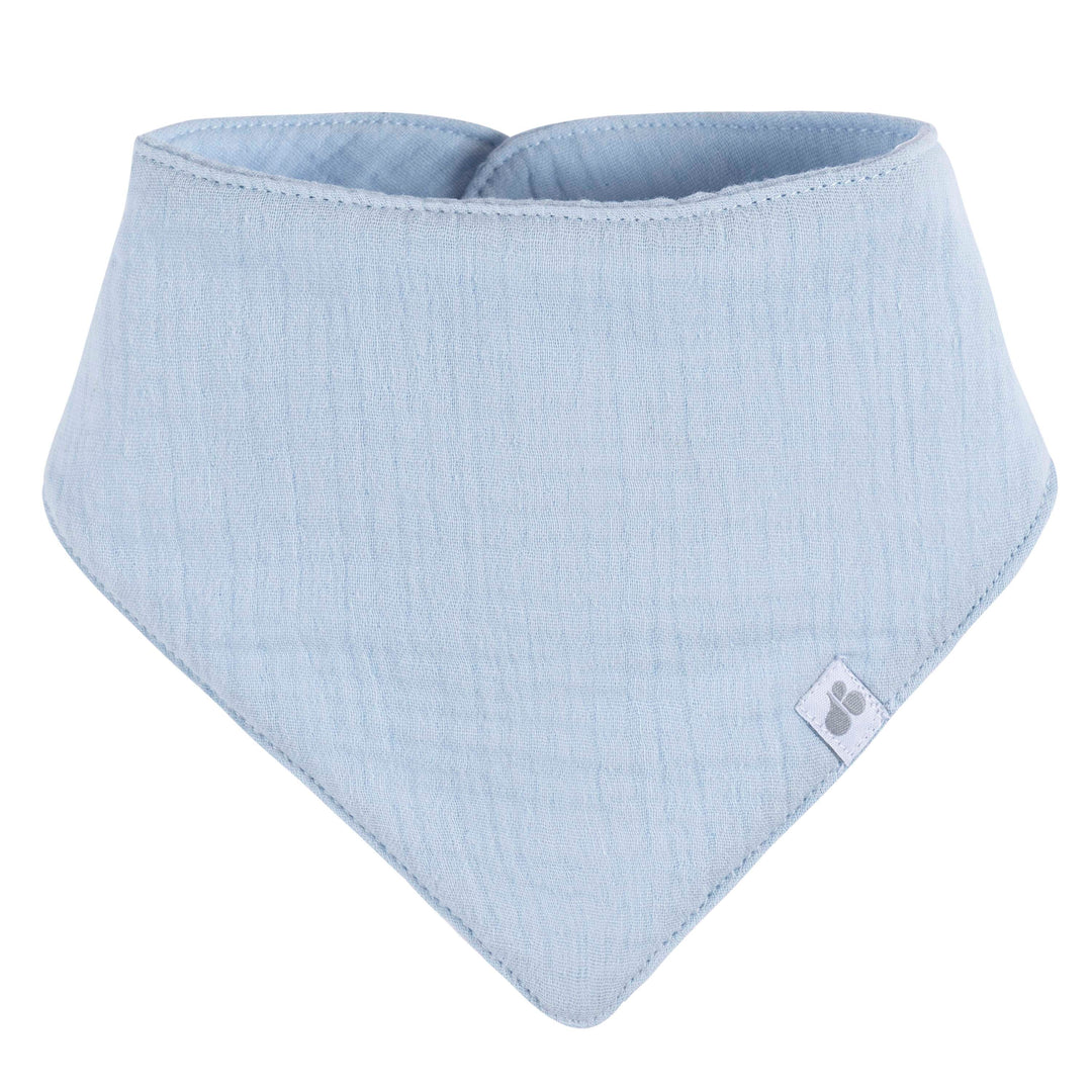 4-Pack Muslin Bandana Bibs - Blue