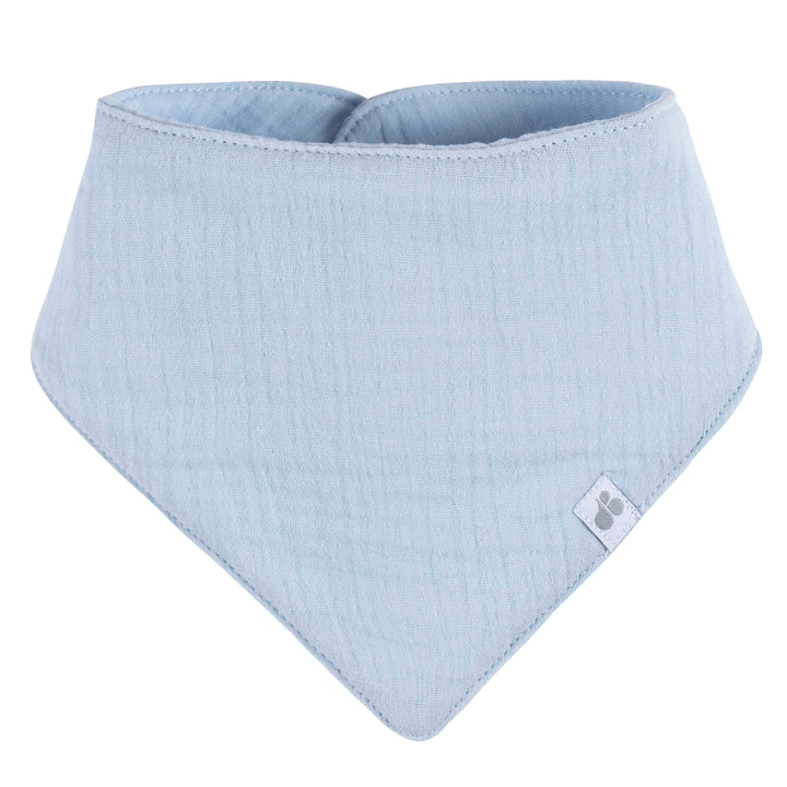 4-Pack Muslin Bandana Bibs - Blue