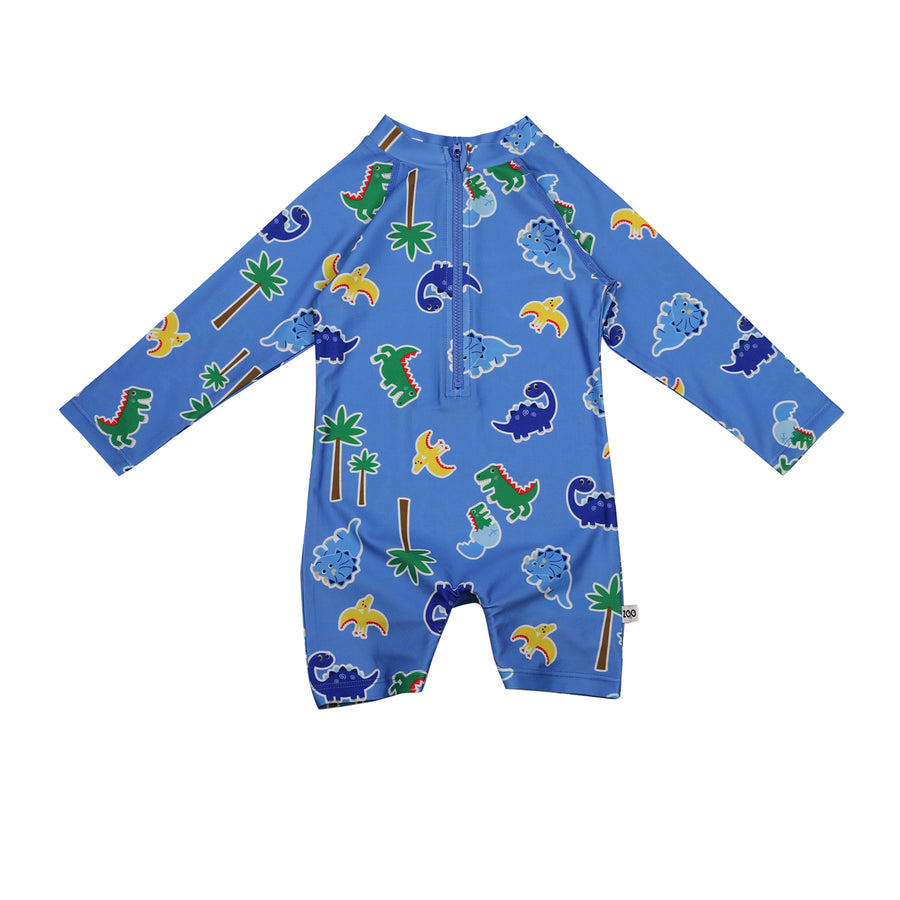 ZOOCCHINI - Rashguard 1pc Printed Swimsuit - Dino - 2T Rashguard 1 Piece Printed Swimsuit - Dino 810608035553