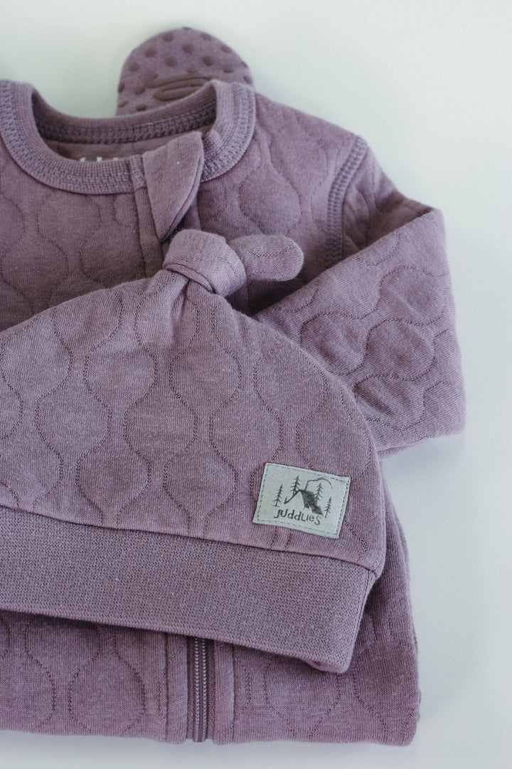 Quilted Collection - Footed Sleeper - Mauve