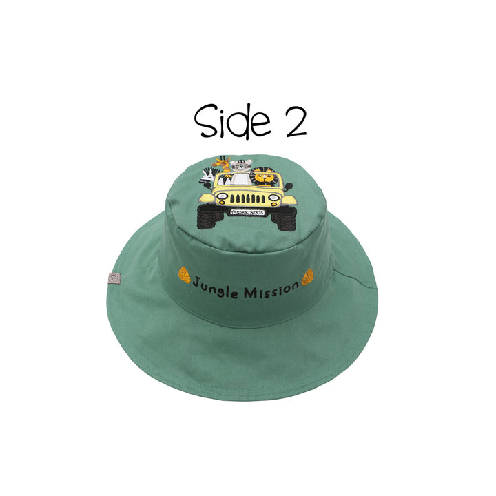 Kids UPF50+ Sun Hat - Tiger/Safari Truck