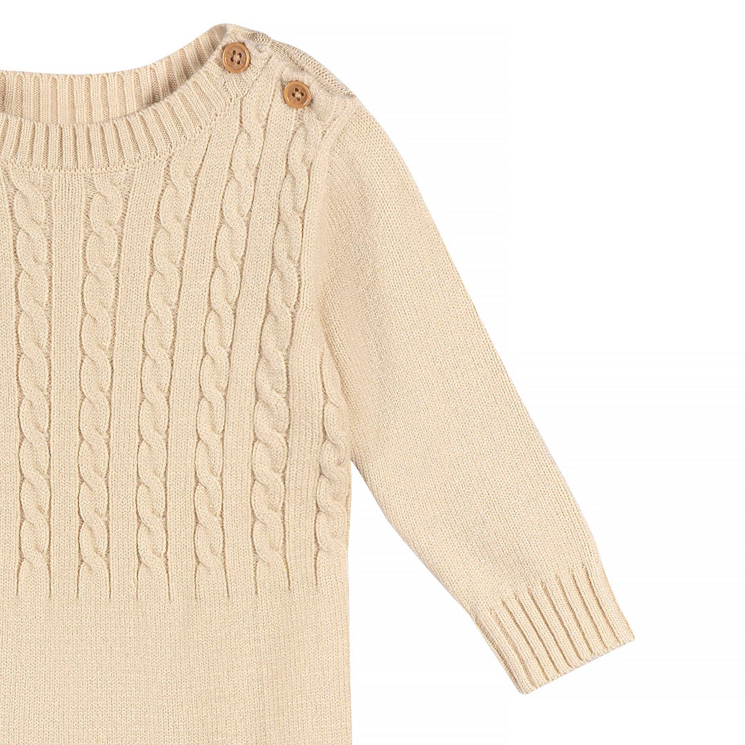 Sweater Knit Romper - Tan