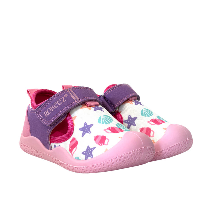 Robeez - S24 - Water Shoes - Seashells - White - 5 (12-18M) Water Shoes - Seashells - White 197166003331