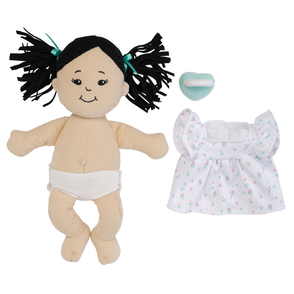 Love, Stella Doll Light Beige with Black Pigtails