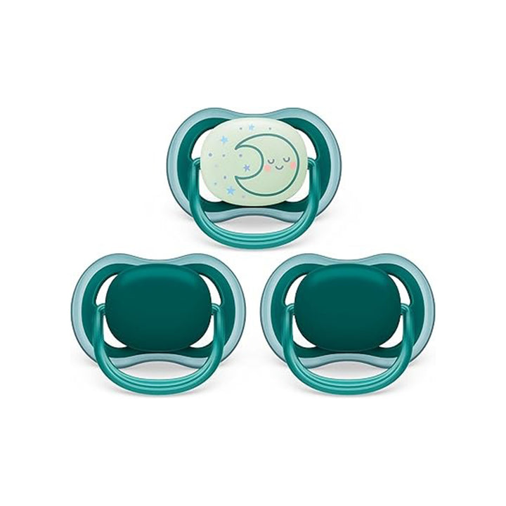 Ultra Air Pacifier Night - 3 Pack - 6-18M Opal/Moon