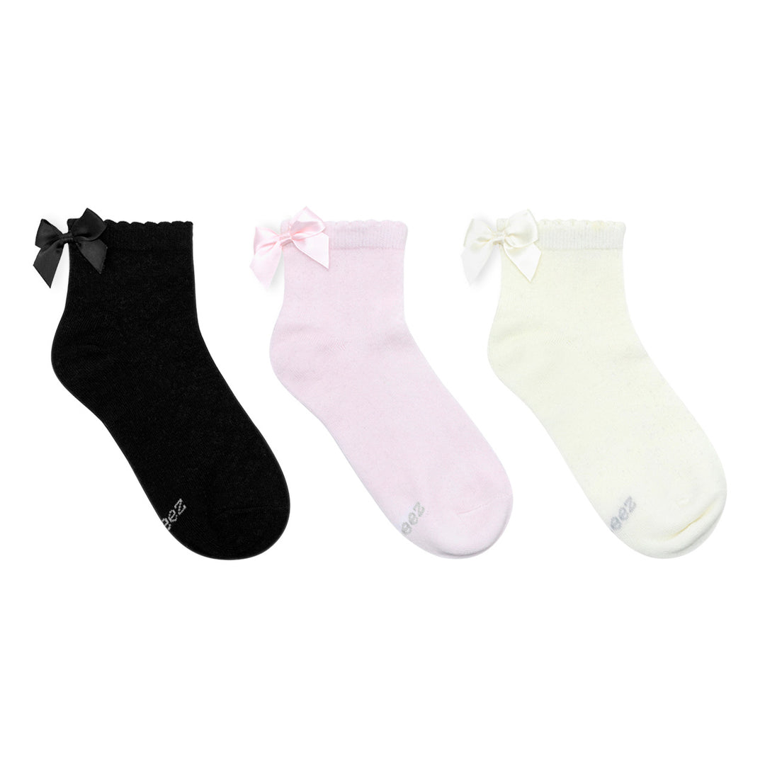 d - Robeez - F23-S24-3pk Kids Socks-Pointelle Anklets -5-6.5 3pk Kids Socks - Pointelle Anklets 730838974586