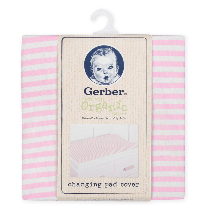 Gerber® 1-Pack Girls Organic Pink Changing Pad Cover