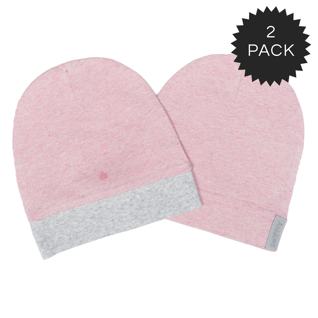 Organic Raglan Hat - 2 pack - Dogwood Pink