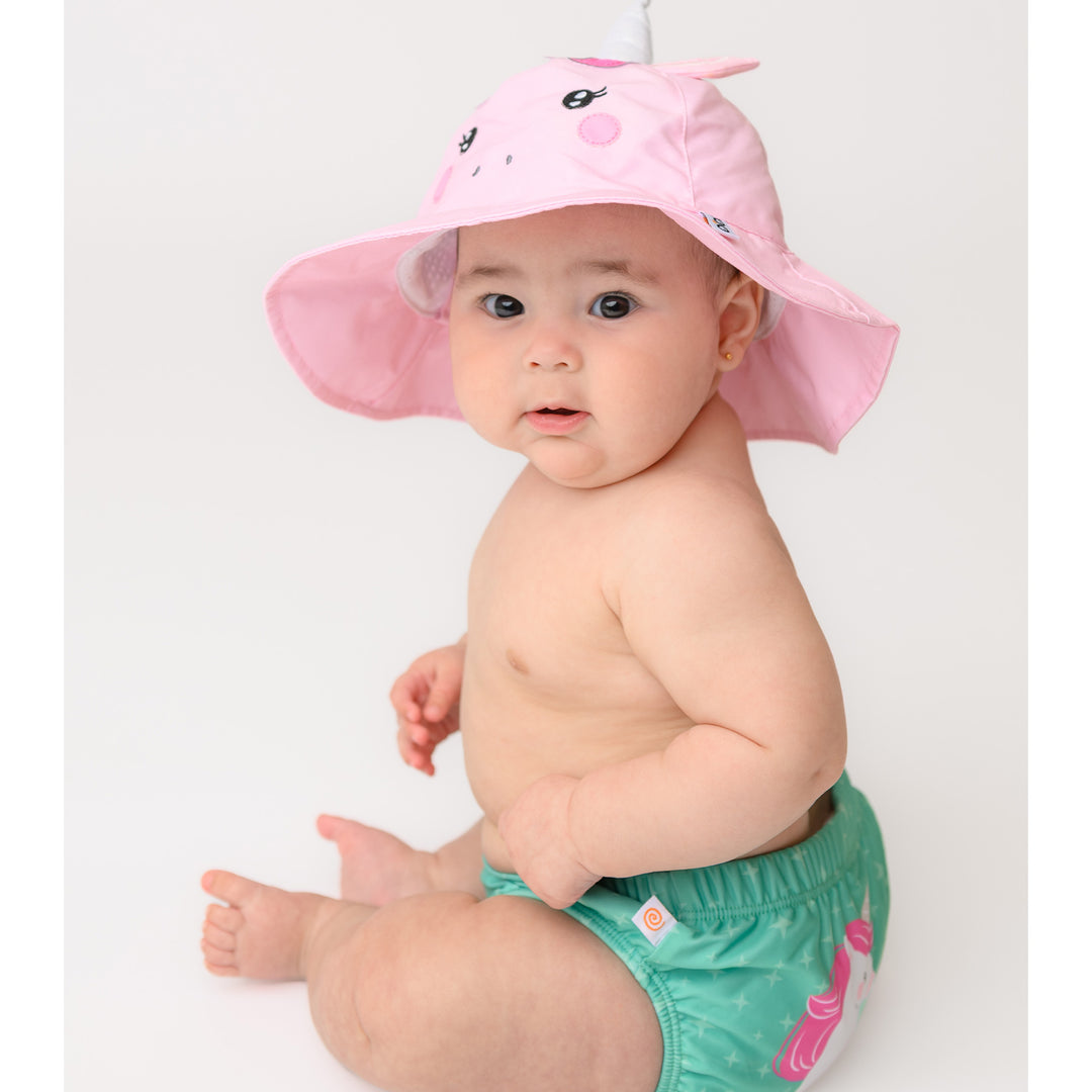 UPF50+ Baby Swim Diaper & Sun Hat Set