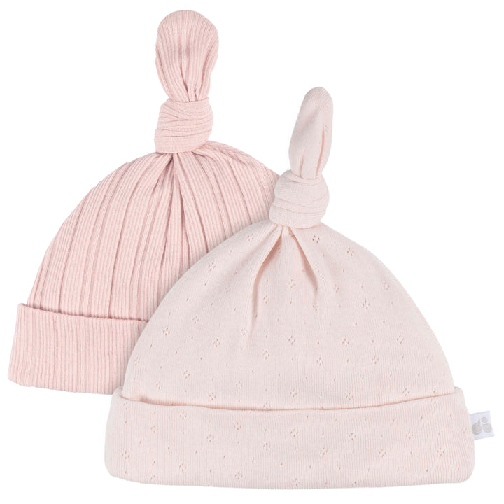 Just Born by Gerber Baby Girl 4-Piece Hat and Mittens - PINK