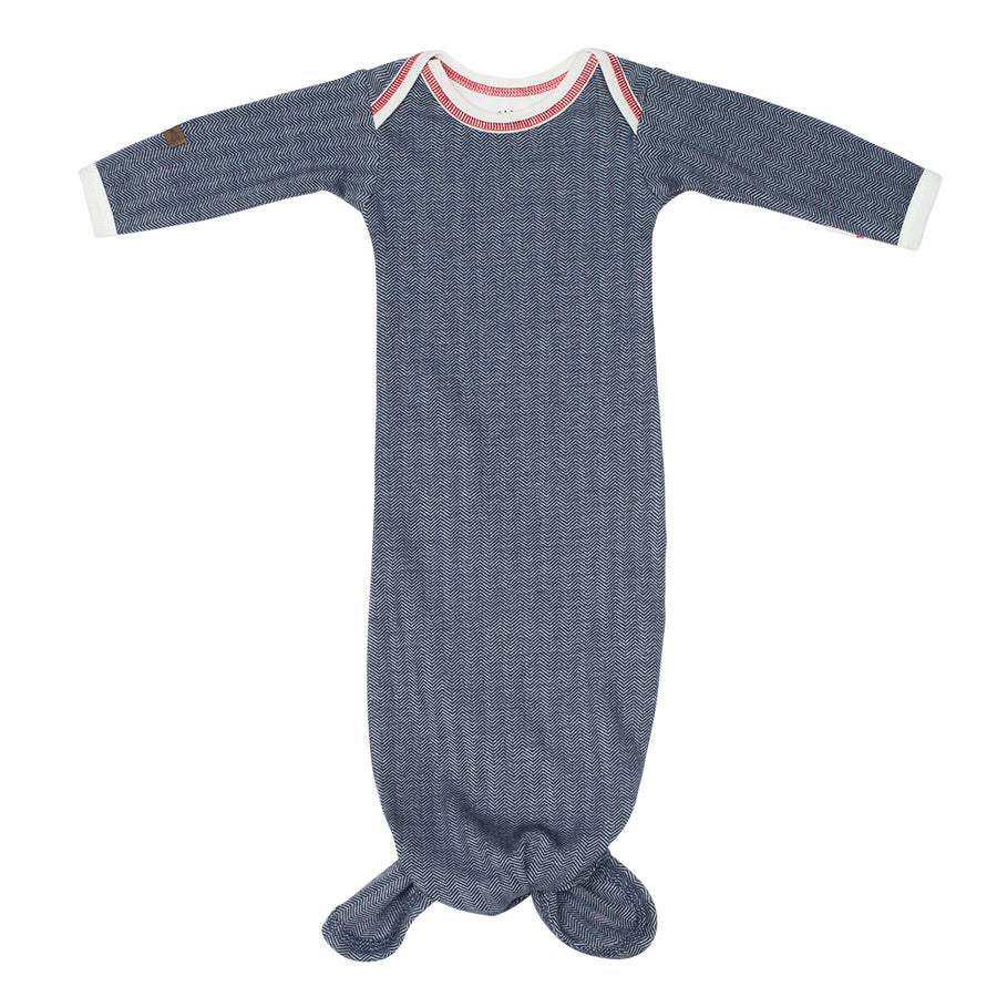 d - Juddlies - Organic Cottage Nightgown - Lake Blue - 0-3M Organic Cottage Nightgown - Lake Blue 821436005274