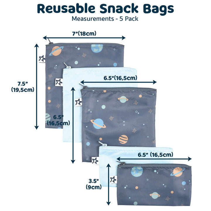 Reusable Snack Bags - 5pk