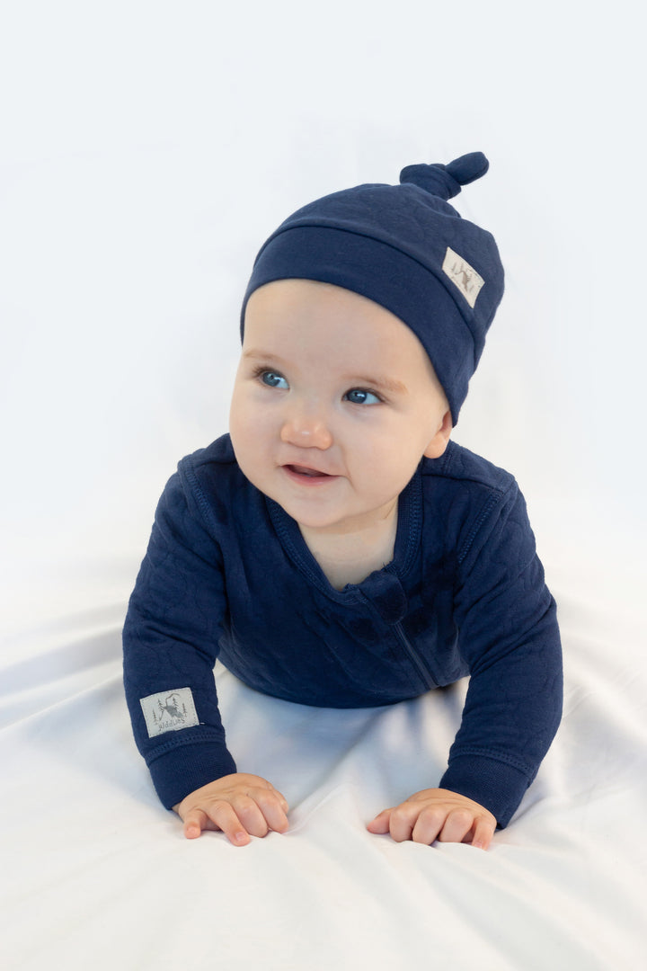 Quilted Collection - Newborn Hat - Midnight