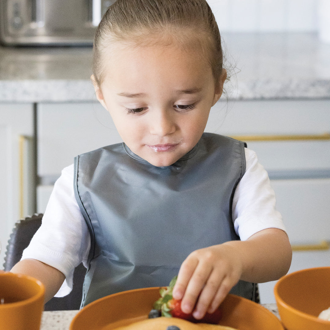 Mess-proof Apron Bib 2 Pack - Recycled Sage & Charcoal - Large