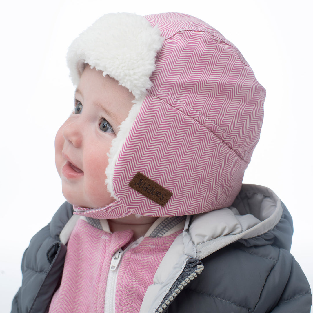 Winter Hats - Herringbone Pink