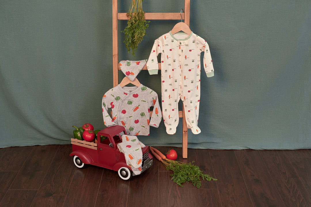 3-Piece Baby Neutral Vegetables Take Me Home Set