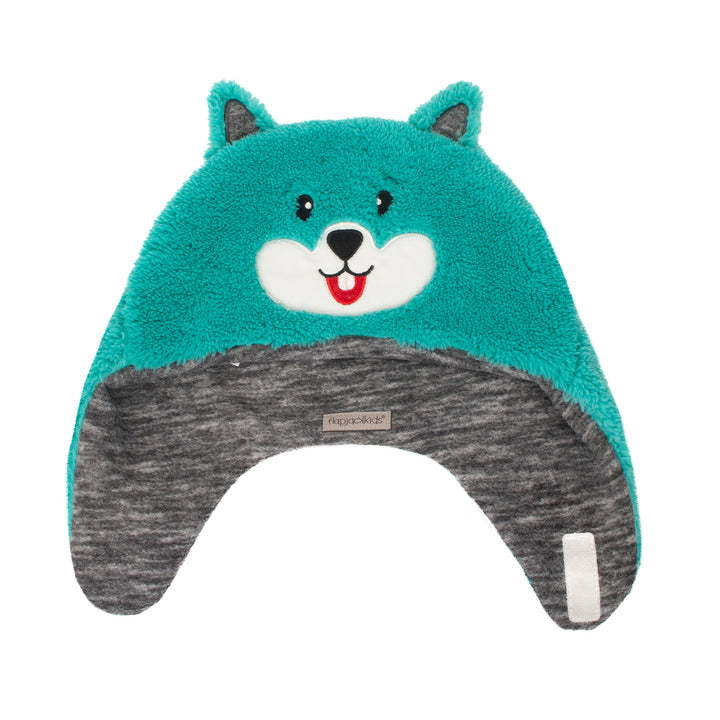 FlapJackKids - Reversible Sherpa Hat Squirrel Owl S 6-24M Reversible Sherpa Hat - Squirrel/Snowy Owl 990006502236