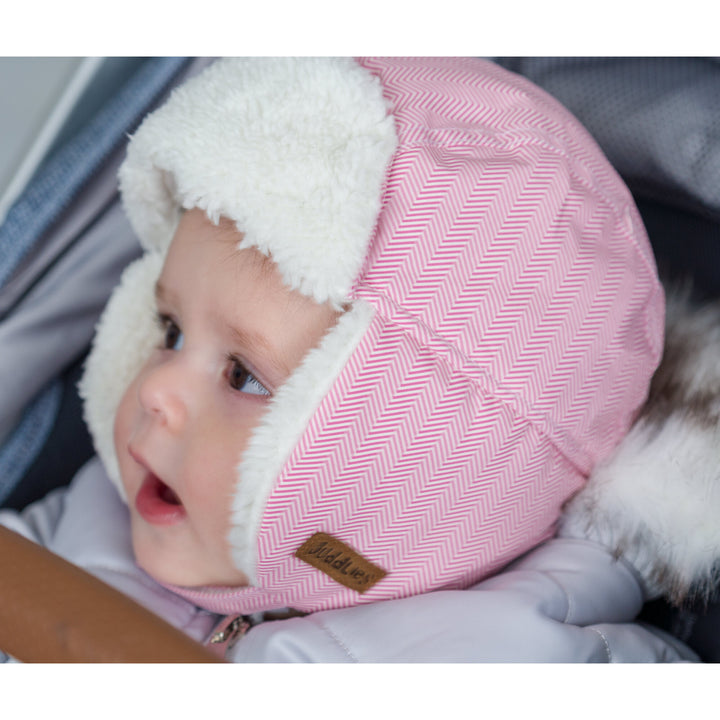 Winter Hats - Herringbone Pink