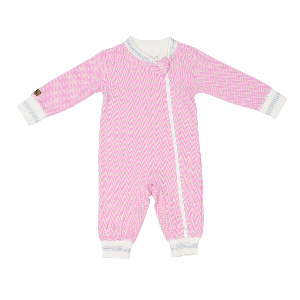 d - Juddlies - Organic Cottage Playsuit Sunset Pink M 6-12m Organic Cottage Playsuit - Sunset Pink 821436006608